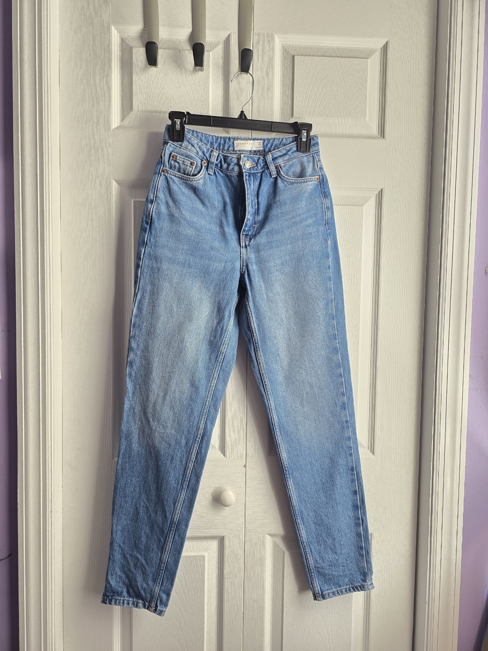 Topshop Light Blue High-Rise Mom Jeans Size 25 Length 32in